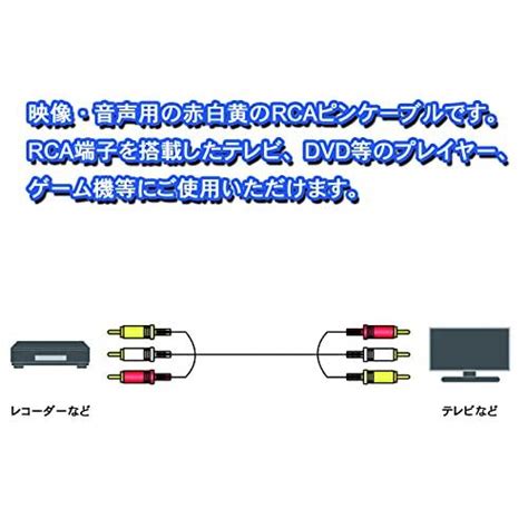 ビデオコード3ピン 3ピン 10m Rcaピンプラグケーブル 10m Avケーブル 10m 3pin 10m