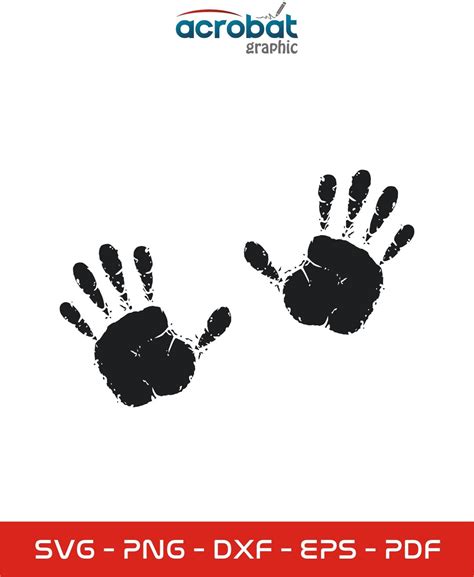 Baby Handprint Drawing, Baby Handprint Monogram, Baby Handprints, Laser ...