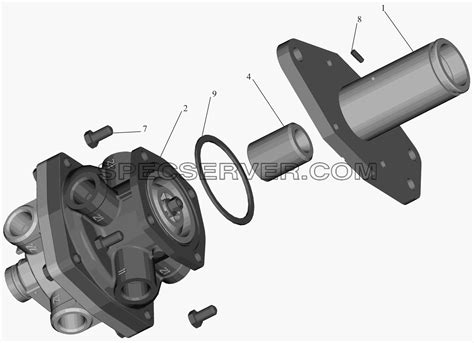 Тормозной кран 64221-3514108-010 для МАЗА-631705 (каталог запчастей)