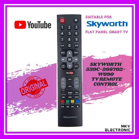 Skyworth Original Tv Remote Control For Skyworth Youtube Flat Penal Led