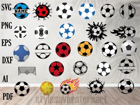 Soccer Ball SVG Files Football Cut Files Soccer Ball Etsy