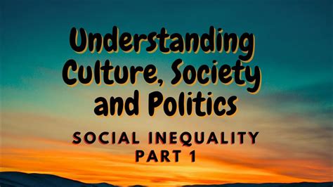 Ucsp Social Inequality What Is Social Inequality Youtube