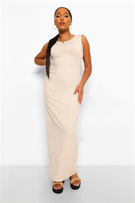 Plus Scoop Neck Maxi Dress Boohoo