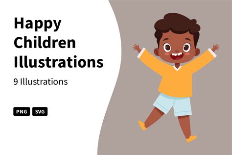 Premium Happy Children Illustration pack from People Illustrations