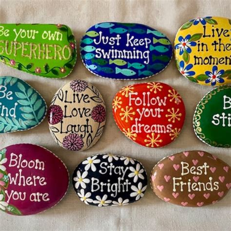 Inspirational Rocks Etsy