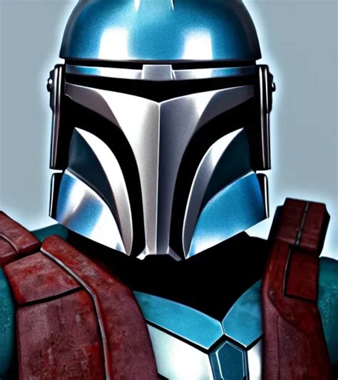 Mandalorian Clan Chief Black And Blue Armor Complex Stable Diffusion