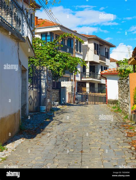 Old Town Street Ohrid Macedonia Stock Photo Alamy