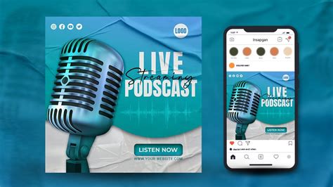 How To Create Podcast Cover Art In Photoshop Free PSD File