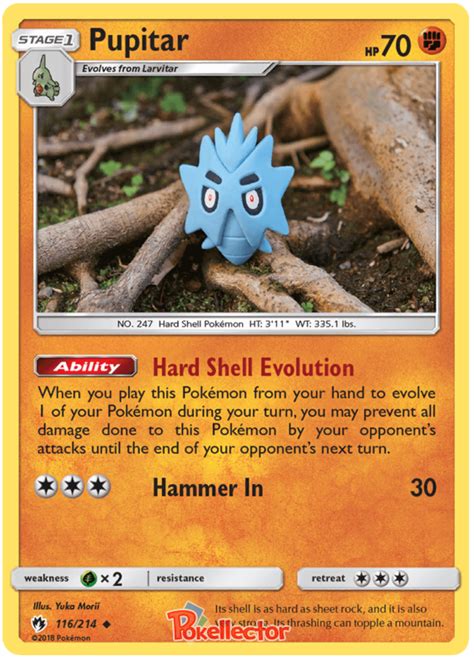 Pupitar Lost Thunder 116 Pokemon Card