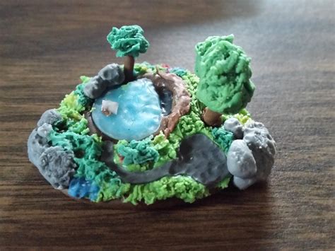 Mini Cold Porcelain Islands · A Clay Model · Art On Cut Out Keep