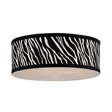 Zebra Print Drum Lamp Shade Sh9466dif Destination Lighting