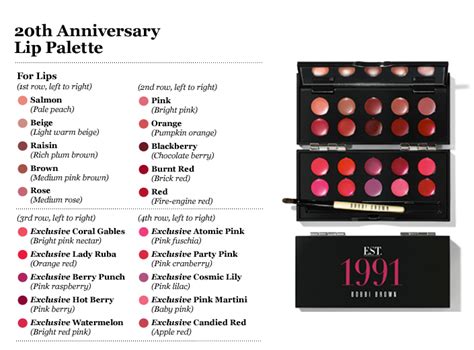 Want It Bobbi Brown Th Anniversary Lip Palette Makeup All