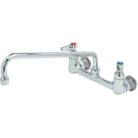 T&s Commercial 2-Handle Kitchen Faucet With Lever Handles Polished ...