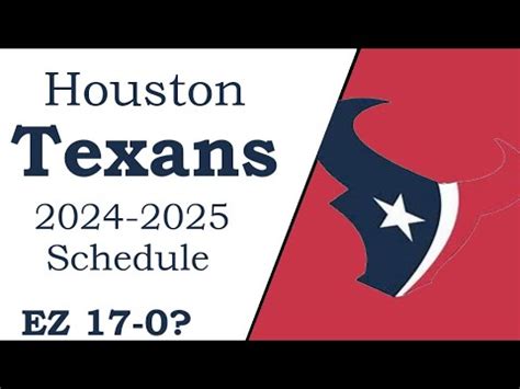 Texans Nfl Schedule All Opponents For Next Season Youtube