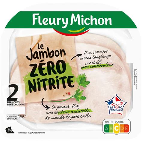 Jambon De Porc Z Ro Nitrite Tranche Fine Fleury Michon Tranches