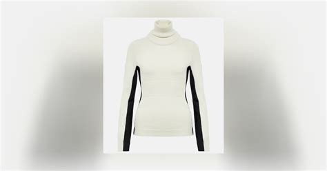 Pull Col Roul Moncler Blanc Pour Femme Modalova