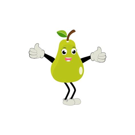 Premium Vector Pear Fruit Cartoon Cute Vector Set Of Pear Fruit