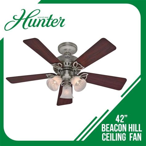 Hunter Beacon Hill Ceiling Fan Hf Brushed Nickel Lazada Ph