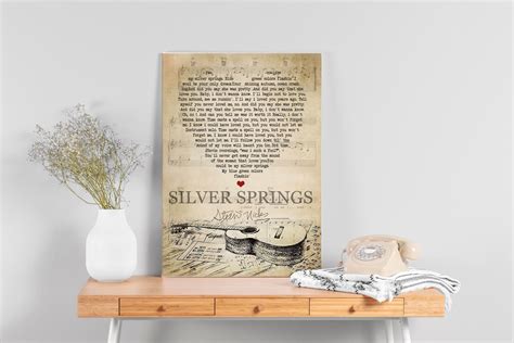 Stevie Nicks Fleetwood Mac Band Silver Springs Lyrics Song Gift for ...