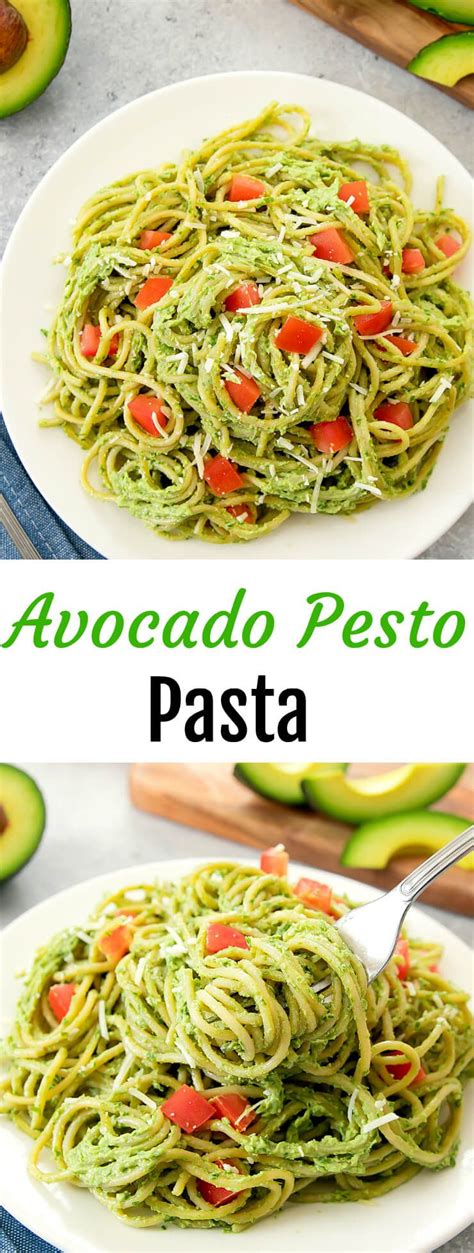 30 Minute Avocado Pesto Pasta Kirbies Cravings Recipe Avocado