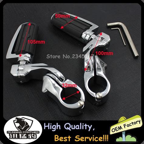 One Pair Adjustable Highway Peg Front Rear Guard Bar Highway Pegs