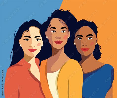 Vector Bright Banner For International Women S Day Women Activists Of