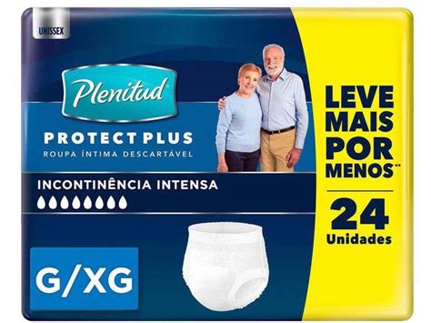 Roupa Íntima Descartável Tam G XG Plenitud Protect Plus 24 Unidades