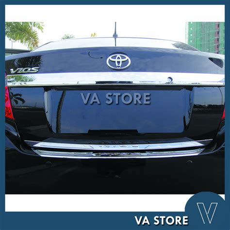 Toyota Vios Rear Bonnet Chrome Lining Rear Tail Gate Molding Trim Cover