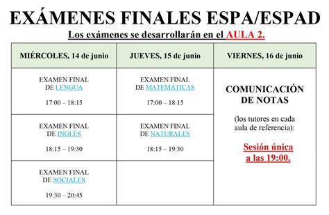 Ex Menes Finales Y Extraordinarios Junio Cea San Francisco