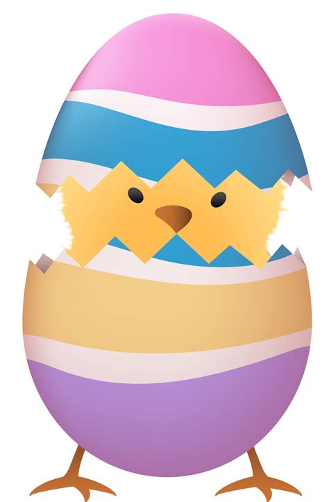 Chick In Broken Easter Egg With Stripe 21819958 Png