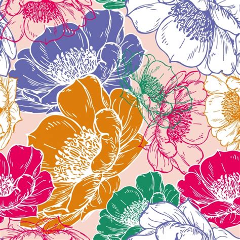 Floral Flowers Pattern Wallpaper Free Stock Photo Public Domain Pictures