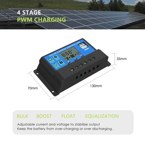 12V 24V 30A Solar Charger Controller Solar Panel Battery Intelligent