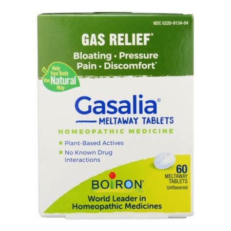 Boiron Gasalia 60 Tablets Case Of 1 60 TAB Each Smiths Food