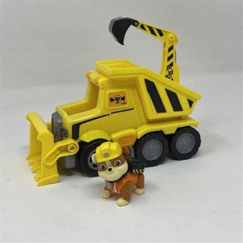 Paw Patrol Rubble Rescue Vehicle Dump Truck With Figure Bulldozer