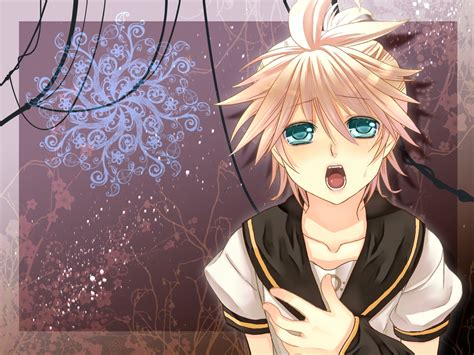 All Male Aqua Eyes Blonde Hair Kagamine Len Male Vocaloid Konachan