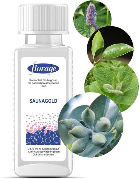 Florage 100ml Saunaaufguss Saunaduft Konzentrat Duftöl SAUNA GOLD