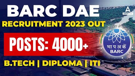 Barc Recruitment Barc Dae Recruitment Out Iti Diploma