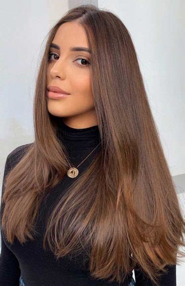 35 Best Fall 2021 Hair Color Trends Sleek Chestnut Brown Hair