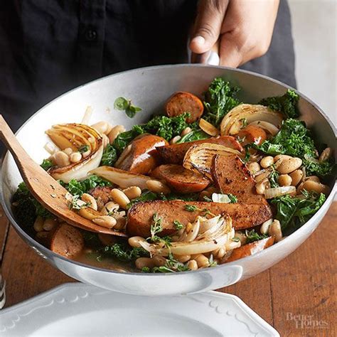 Greens Cannellini Beans And Andouille Sausage Pan Stew