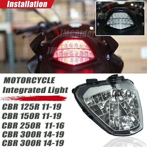 Luz LED Trasera Integrada Para Motocicleta Luces Intermitentes De