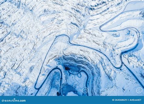 Top View Of An Open Pit For Iron Ore Mining Editorial Stock Image