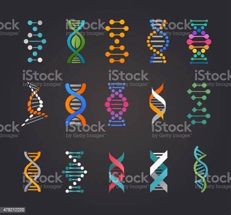 Dna 유전자 요소 및 아이콘 컬레션 Dna에 대한 스톡 벡터 아트 및 기타 이미지 Dna 배경 주제 2015년 Istock