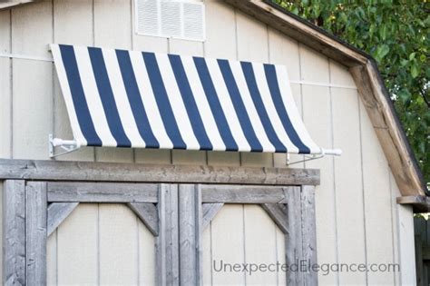 Diy Shed Awning Quick And Easy Unexpected Elegance