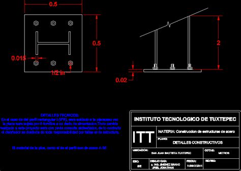 Acero En Autocad Librer A Cad