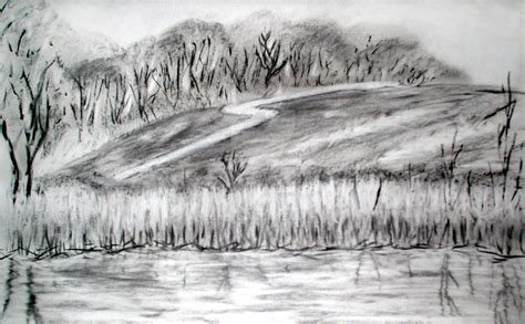 Charcoal Landscape by Vousielle on DeviantArt