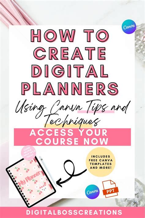 How To Create Digital Planners Using Canva Tips And Techniques In 2023