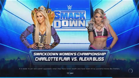 Wwe 2k Predicts Charlotte Flair Vs Alexa Bliss Smackdown Womens