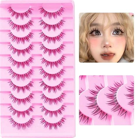 Wispy Fluffy False Eyelashes Natural Look Spiky Eyelashes 10 Pairs Fake Eyelashes For Women