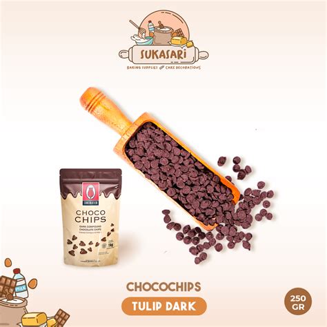 Jual Sukasari Tulip Chocochips Dark Gr Repack Dark Chocolate