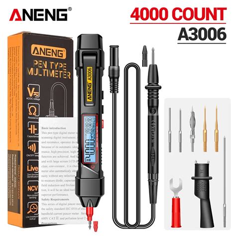 Aneng A A Digital Multimeter Counts Pen Type Multimetro Ac